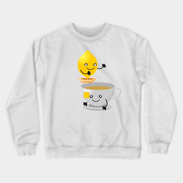 cute lemon tea Crewneck Sweatshirt by osvaldoport76